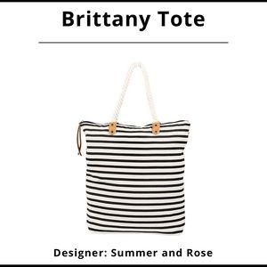 Summer& rose striped tote
